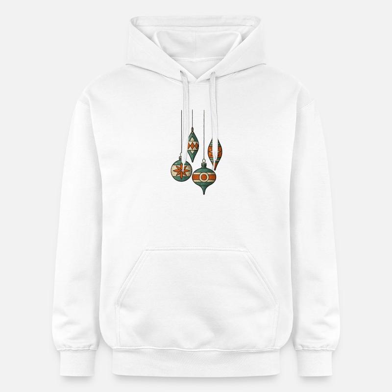 Boules de Noël - Joyeux Noël  - Sweat à capuche Softstyle® Gildan Unisexe - blanc