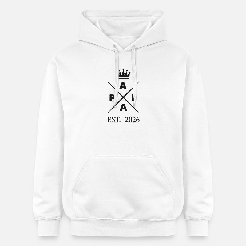 Papa Est 2026 - Sweat à capuche Softstyle® Gildan Unisexe - blanc