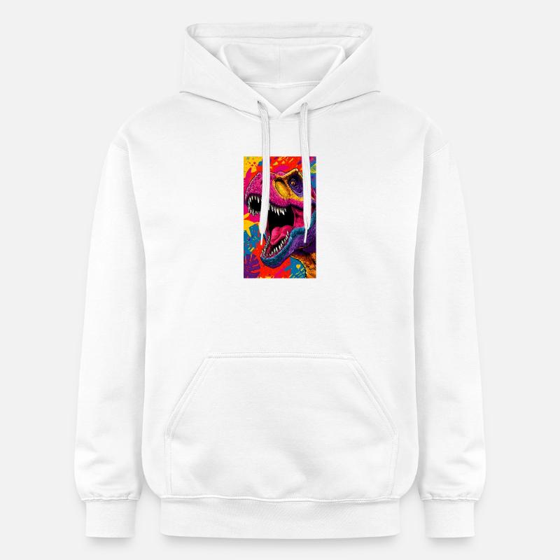 dinosaure - Sweat à capuche Softstyle® Gildan Unisexe - blanc