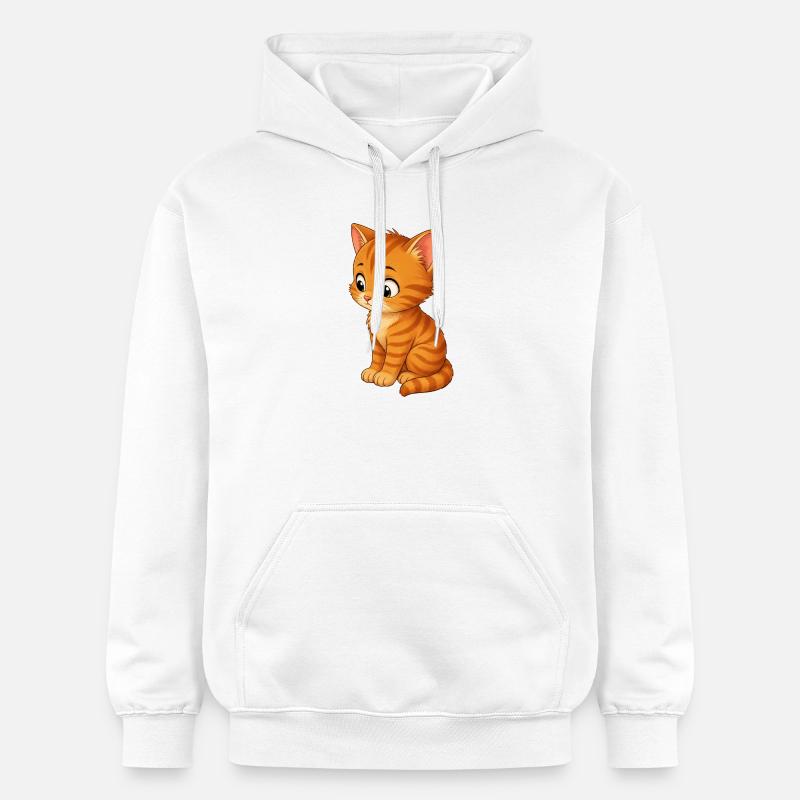 Tigre chaton - Sweat à capuche Softstyle® Gildan Unisexe - blanc