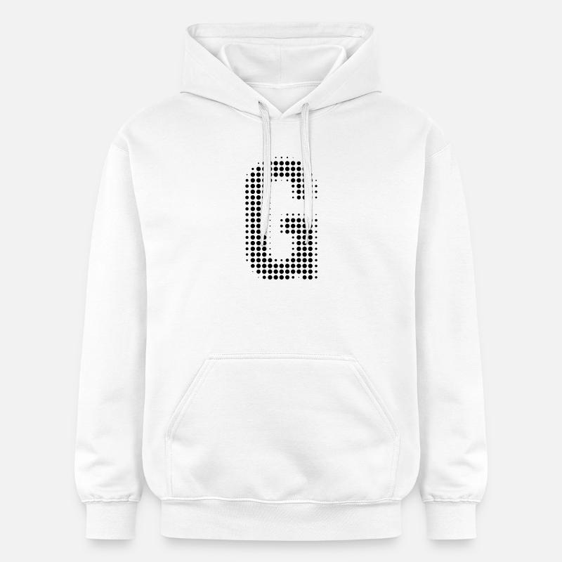 G Buchstabe Anfangsbuchstabe Punkte Geschenk - Gildan Unisex Softstyle® Midweight Hoodie - Weiß