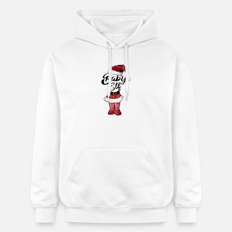 Bébé Elfe – Douce Conception de Noël - Sweat à capuche Softstyle® Gildan Unisexe - blanc