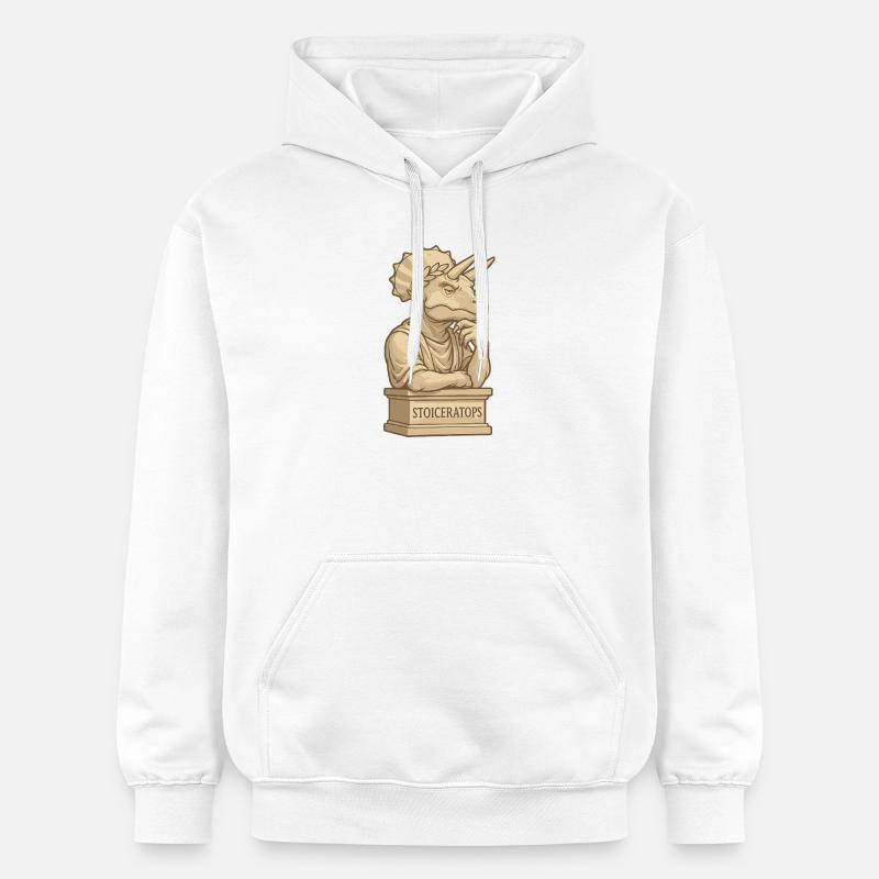 Stoiceratops - Gildan Unisex Softstyle® Midweight Hoodie - white