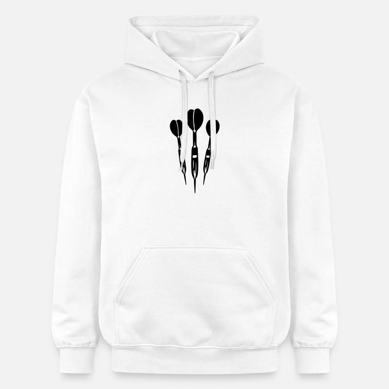 Icône de fléchettes - Sweat à capuche Softstyle® Gildan Unisexe - blanc