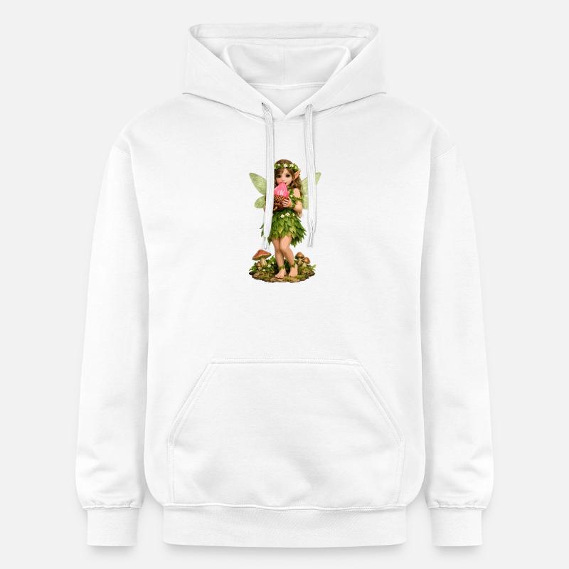 Fee mit rosa Eichel - Gildan Unisex Softstyle® Midweight Hoodie - Weiß