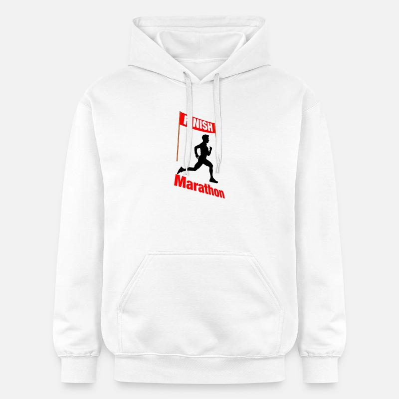 Coureur d’arrivée marathon – Victoire - Sweat à capuche Softstyle® Gildan Unisexe - blanc