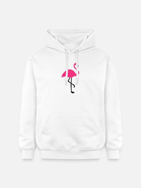 Flamingo Summer Sun Beach - Sweat à capuche Softstyle® Gildan Unisexe - blanc