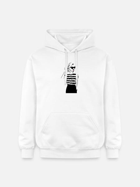 Kiss of the Night Lip Accent - Gildan Unisex Softstyle® Midweight Hoodie - white