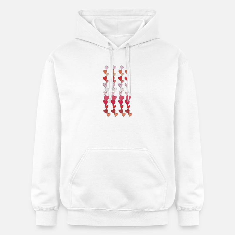 tissu de la chaîne cardiaque - Sweat à capuche Softstyle® Gildan Unisexe - blanc
