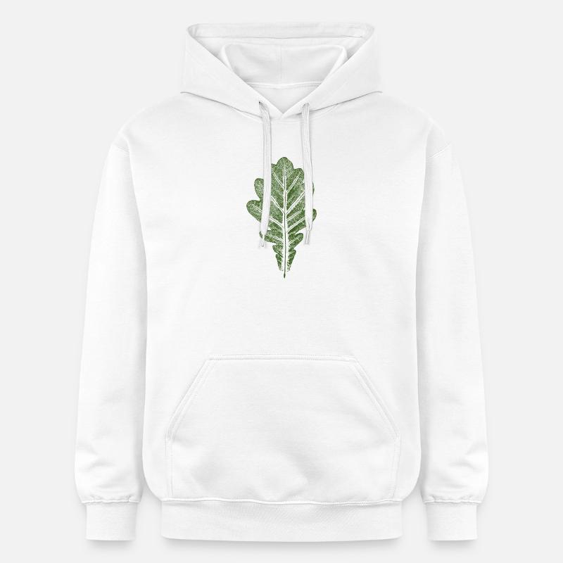 Blatt Eiche - Eichenblatt / Natur & Wald Design - Gildan Unisex Softstyle® Midweight Hoodie - Weiß