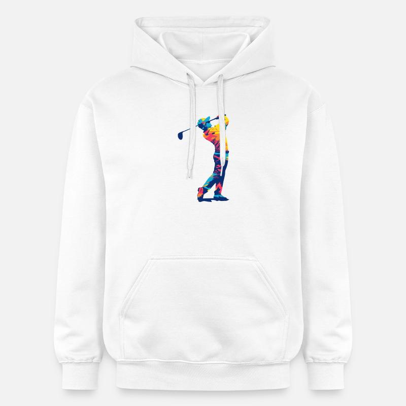 Golfeurs dans le swing - Sweat à capuche Softstyle® Gildan Unisexe - blanc