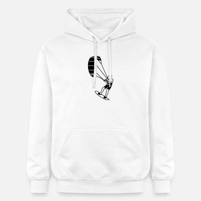 Kitesurfeur - Sweat à capuche Softstyle® Gildan Unisexe - blanc