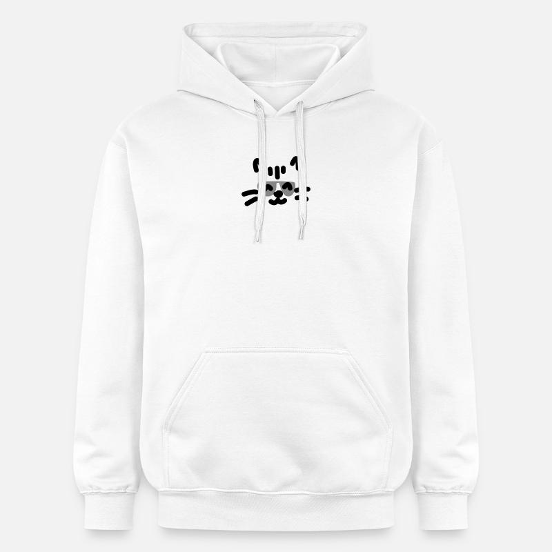 Chat cool Katze - Sweat à capuche Softstyle® Gildan Unisexe - blanc
