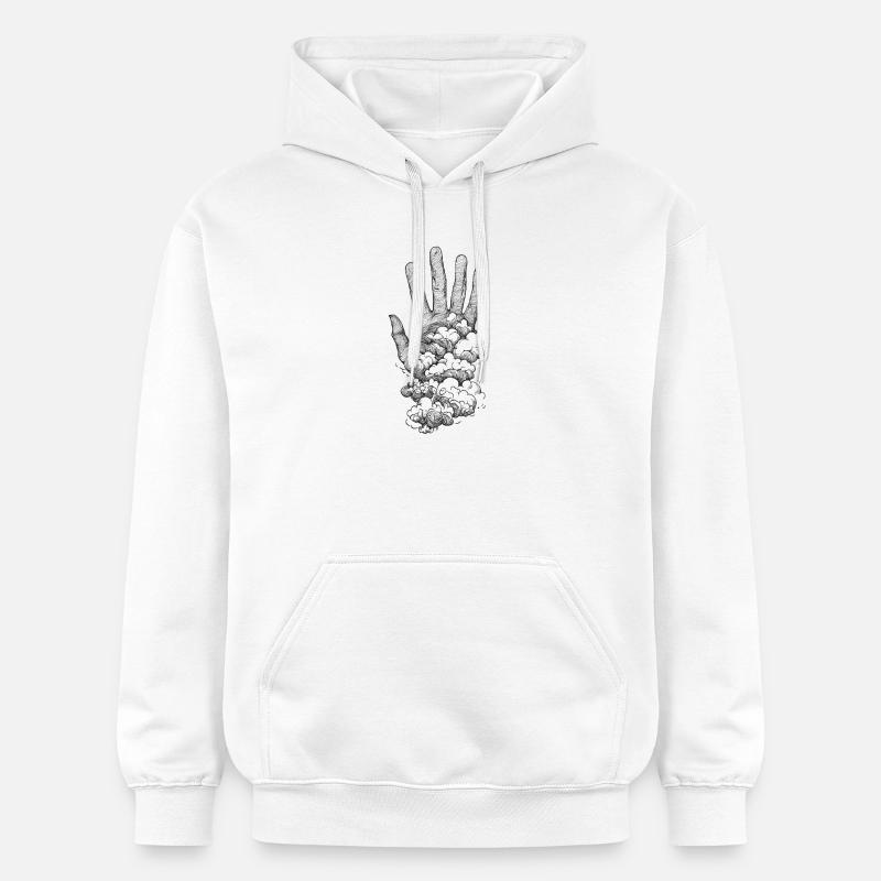 La main dans les nuages - Sweat à capuche Softstyle® Gildan Unisexe - blanc