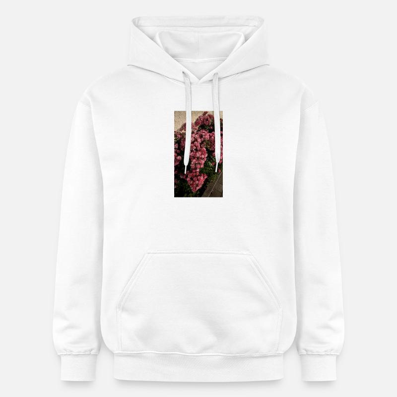 Fleur de rose dans le jardin - Sweat à capuche Softstyle® Gildan Unisexe - blanc