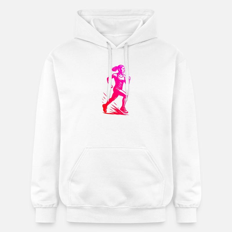 Ambiances de course pour les courses - Sweat à capuche Softstyle® Gildan Unisexe - blanc