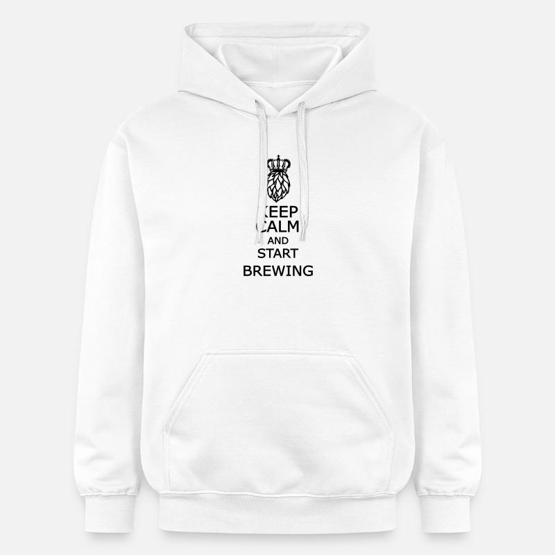 Reste calme et commence à infuser - Sweat à capuche Softstyle® Gildan Unisexe - blanc