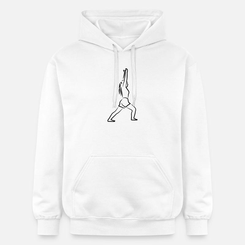 Dessin de Yogini - Sweat à capuche Softstyle® Gildan Unisexe - blanc