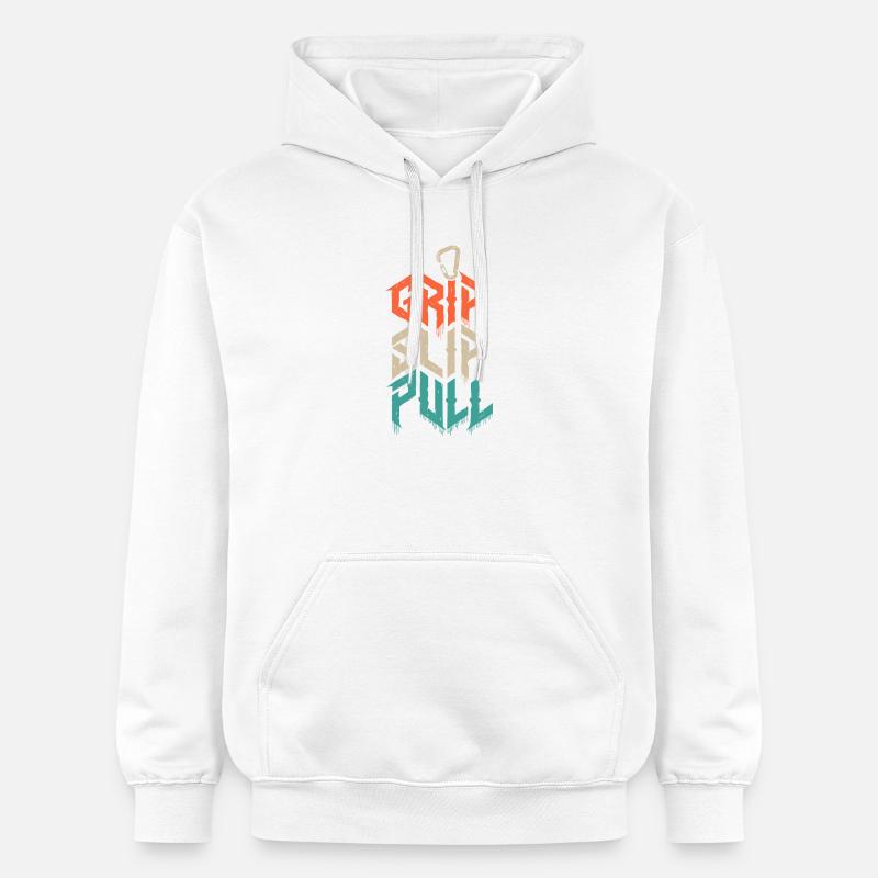 Grip Slip Pull Climbing Grunge - Sweat à capuche Softstyle® Gildan Unisexe - blanc