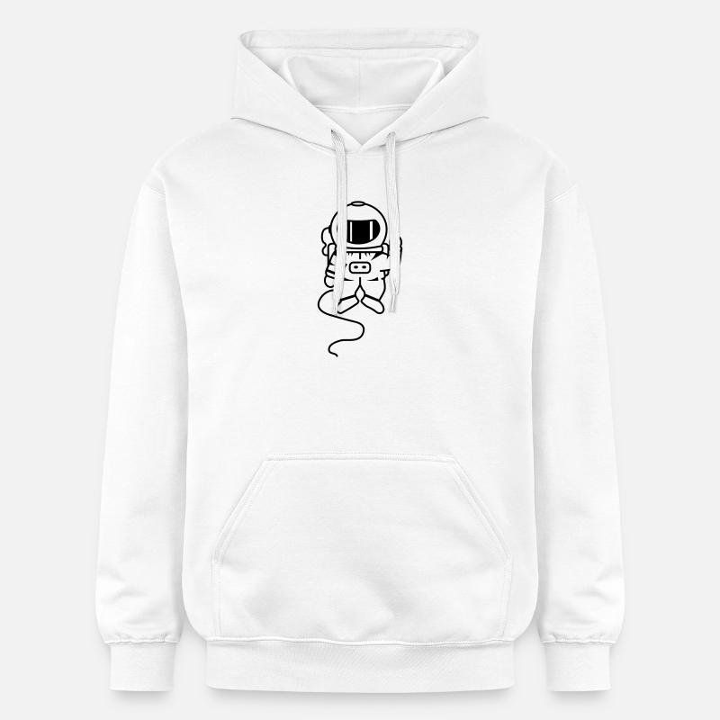 un astronaute dans l'espace - Sweat à capuche Softstyle® Gildan Unisexe - blanc
