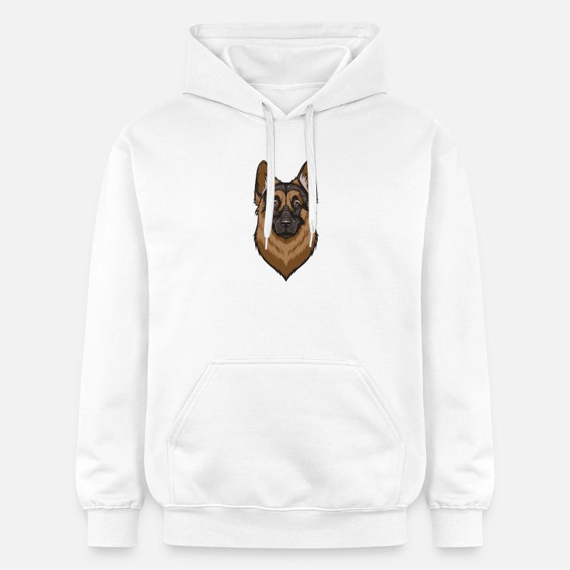 German Shepherd - Sweat à capuche Softstyle® Gildan Unisexe - blanc