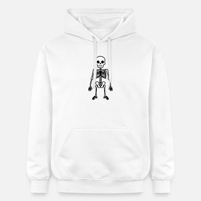 Bande dessinée squelette - Sweat à capuche Softstyle® Gildan Unisexe - blanc