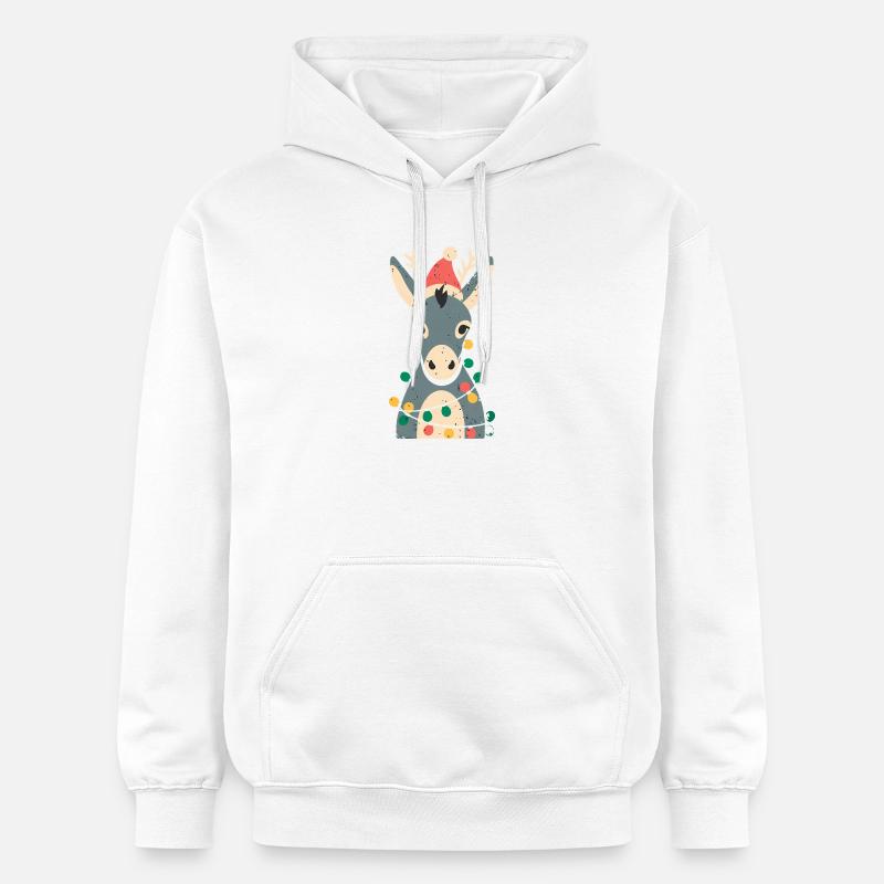 Mignon âne elfe Noël - Sweat à capuche Softstyle® Gildan Unisexe - blanc