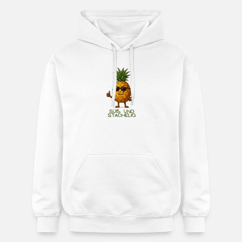 Ananas avec style : suspect et piquant - Sweat à capuche Softstyle® Gildan Unisexe - blanc
