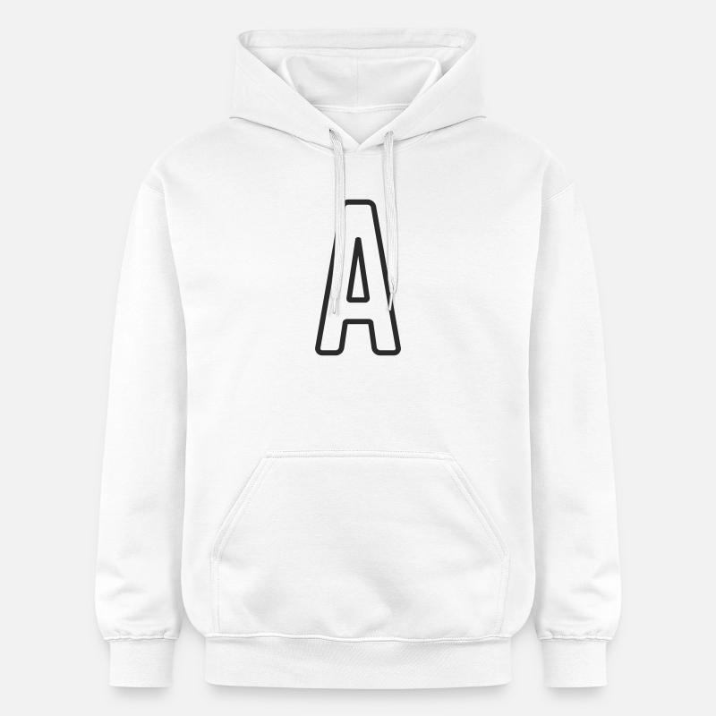 Buchstabe A Typodesign  - Gildan Unisex Softstyle® Midweight Hoodie - Weiß
