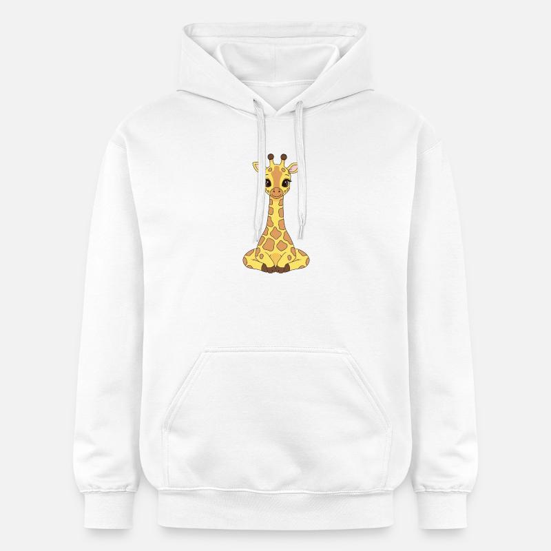 Illustration de girafes mignonnes - Sweat à capuche Softstyle® Gildan Unisexe - blanc