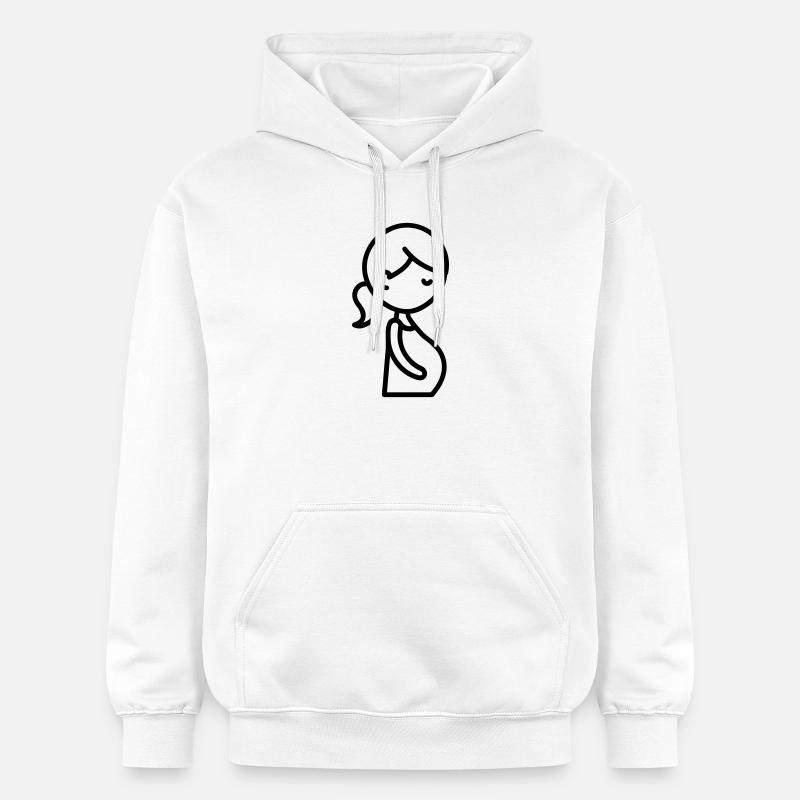 femme enceinte - Sweat à capuche Softstyle® Gildan Unisexe - blanc