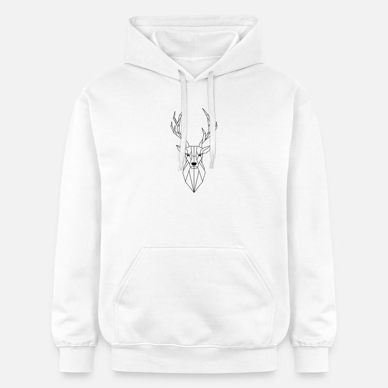 Polygone de cerf - Sweat à capuche Softstyle® Gildan Unisexe - blanc