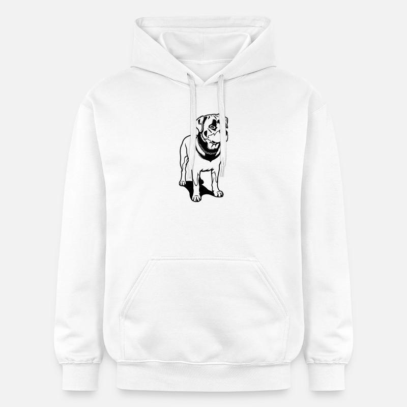 Chien rotweiler - Sweat à capuche Softstyle® Gildan Unisexe - blanc