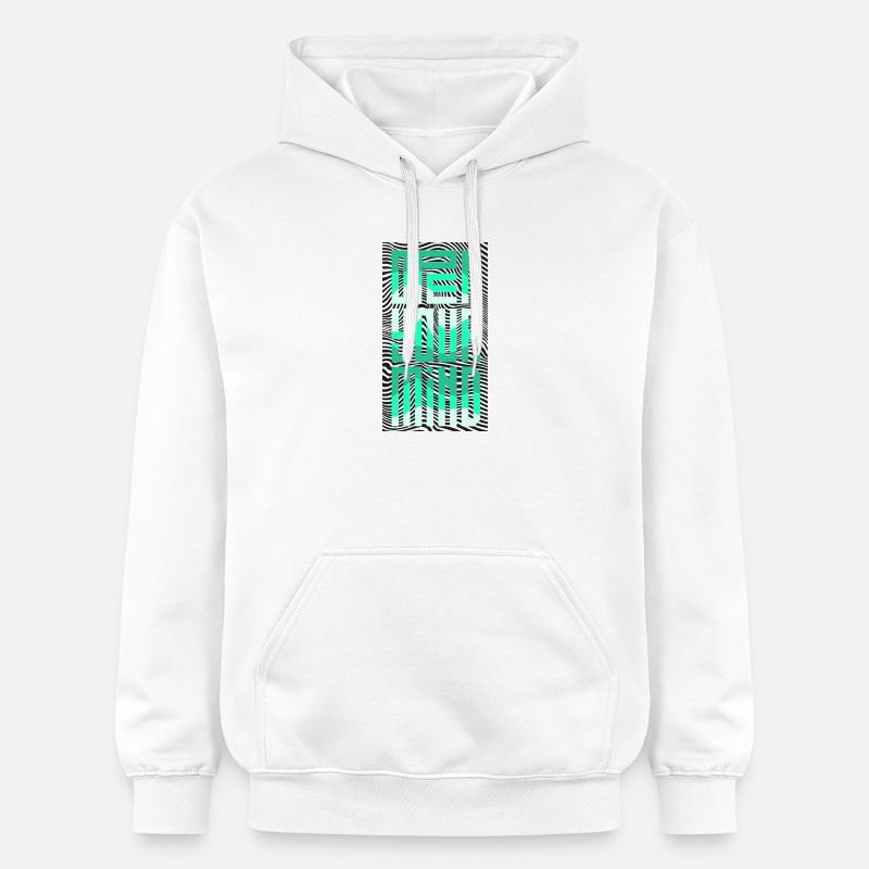 Open Your Mind - Sweat à capuche Softstyle® Gildan Unisexe - blanc