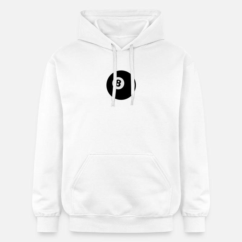 Boule 8 T-shirt noir de billard - Sweat à capuche Softstyle® Gildan Unisexe - blanc