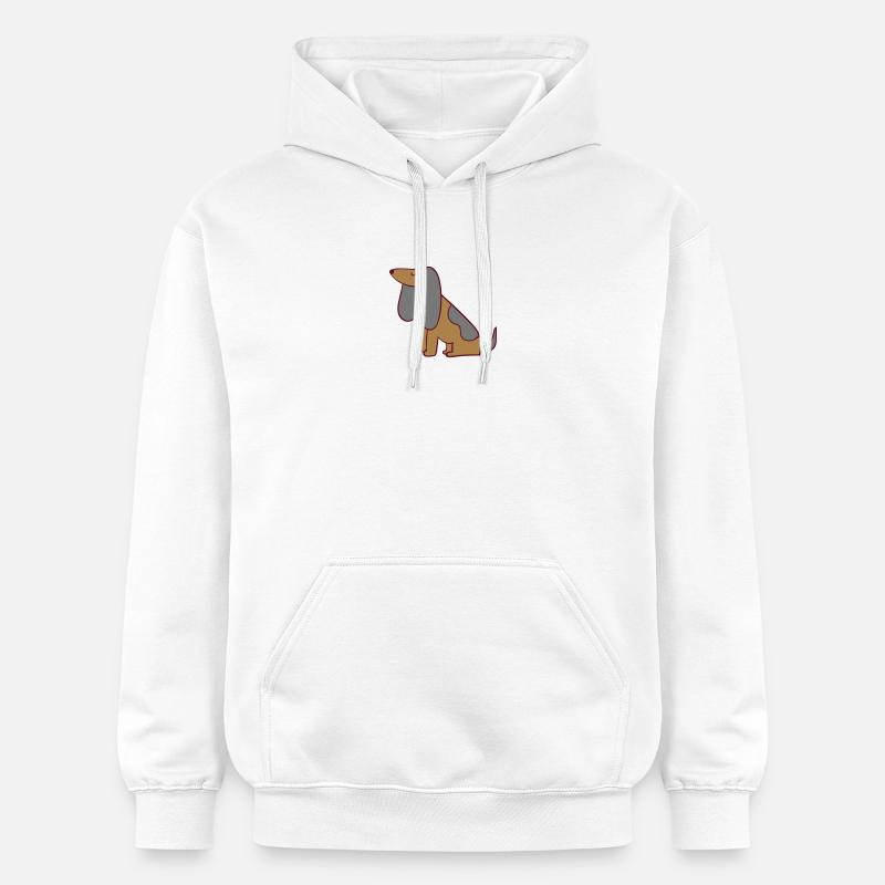 Chien - Sweat à capuche Softstyle® Gildan Unisexe - blanc
