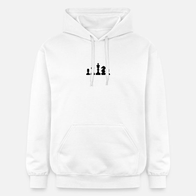 échecs - Sweat à capuche Softstyle® Gildan Unisexe - blanc