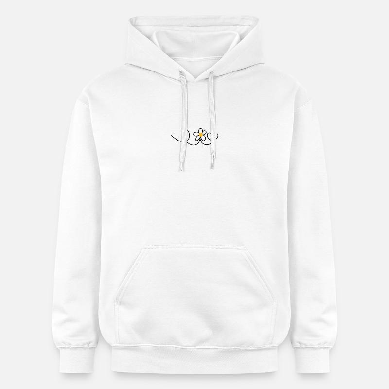 fleur - Sweat à capuche Softstyle® Gildan Unisexe - blanc
