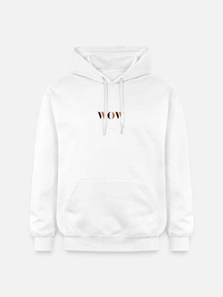 WOW tri-colour - Gildan Unisex Softstyle® Midweight Hoodie - white