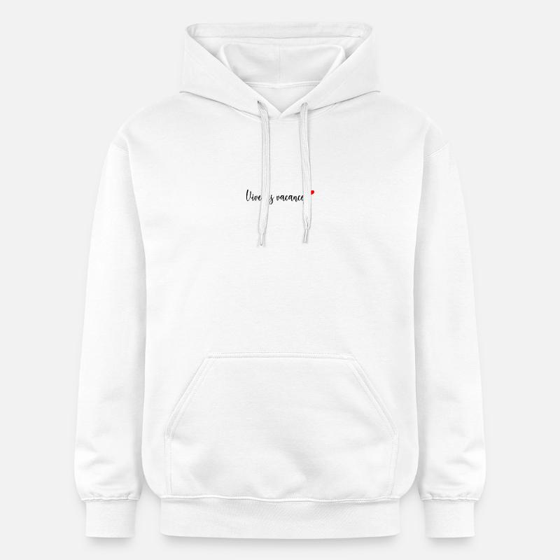 MERCI. MAÎTRESSE. MAÎTRE. VACANCES - Sweat à capuche Softstyle® Gildan Unisexe - blanc