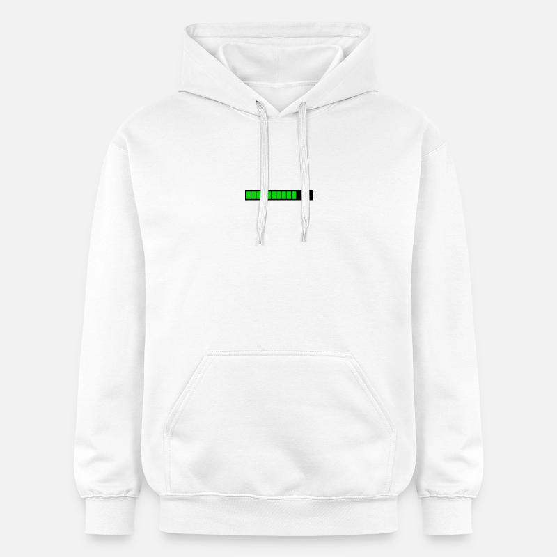 Rectangle loading bar Black Green (75%) - Gildan Unisex Softstyle® Midweight Hoodie - white