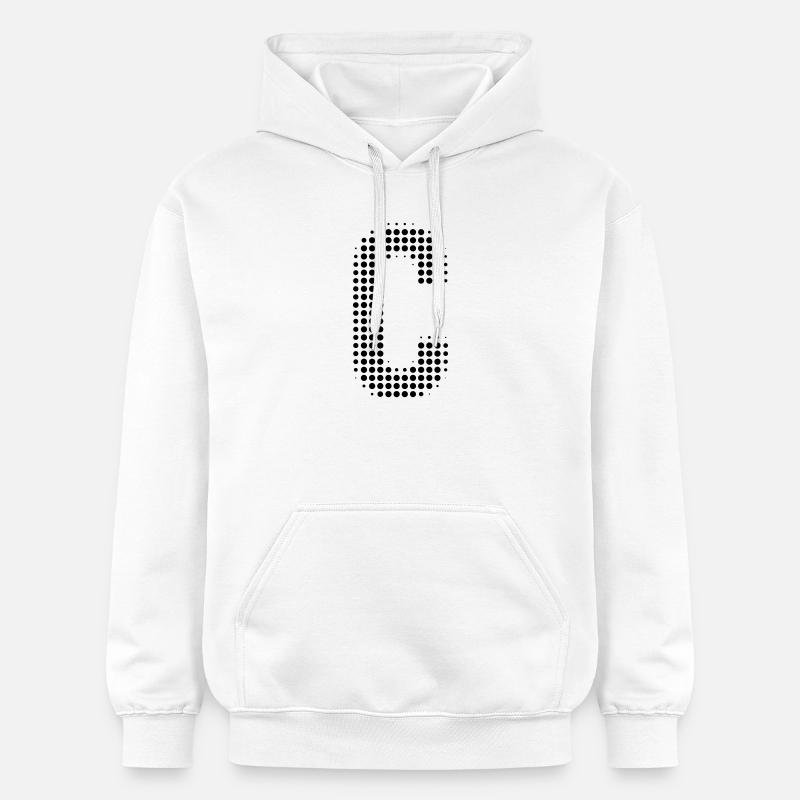 Grille de lettres C - Sweat à capuche Softstyle® Gildan Unisexe - blanc