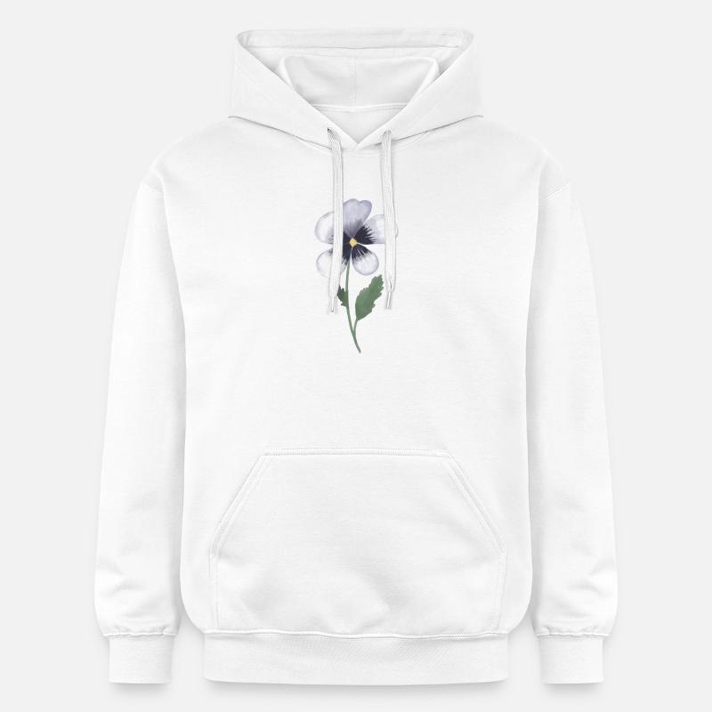Pansy Violet - Sweat à capuche Softstyle® Gildan Unisexe - blanc