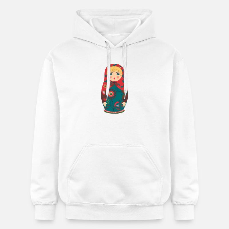 Poupée russe d’art populaire - Sweat à capuche Softstyle® Gildan Unisexe - blanc