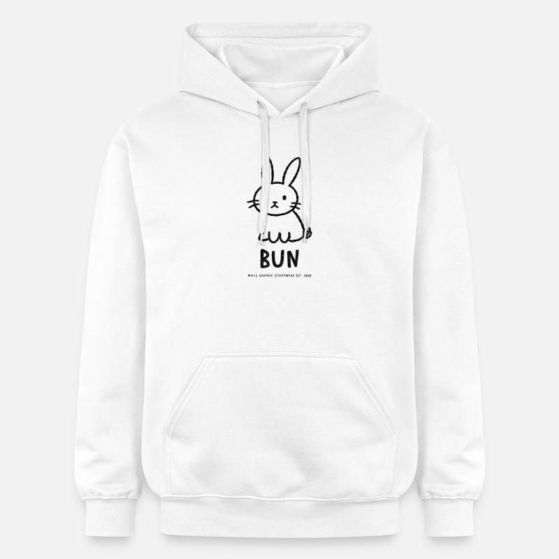 Chignon graphique naïf – Imprimé devant - Sweat à capuche Softstyle® Gildan Unisexe - blanc