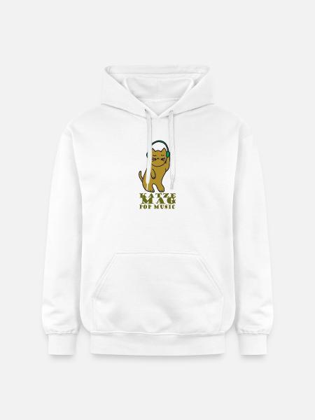 Le chat aime la pop - Sweat à capuche Softstyle® Gildan Unisexe - blanc