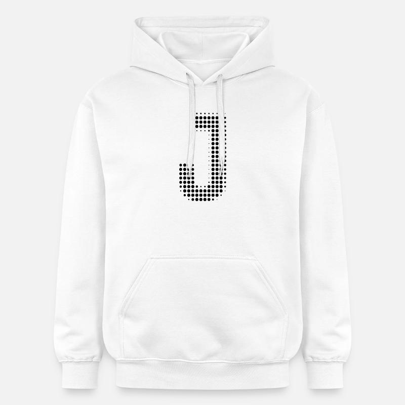 Grille de lettres J - Sweat à capuche Softstyle® Gildan Unisexe - blanc