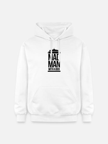 Mad man with a box - Gildan Unisex Softstyle® Midweight Hoodie - white
