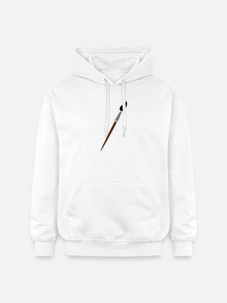 paint brush - Gildan Unisex Softstyle® Midweight Hoodie - white
