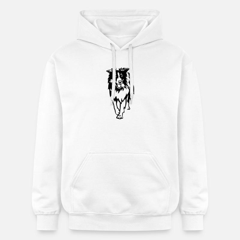 Border Collie - Sweat à capuche Softstyle® Gildan Unisexe - blanc